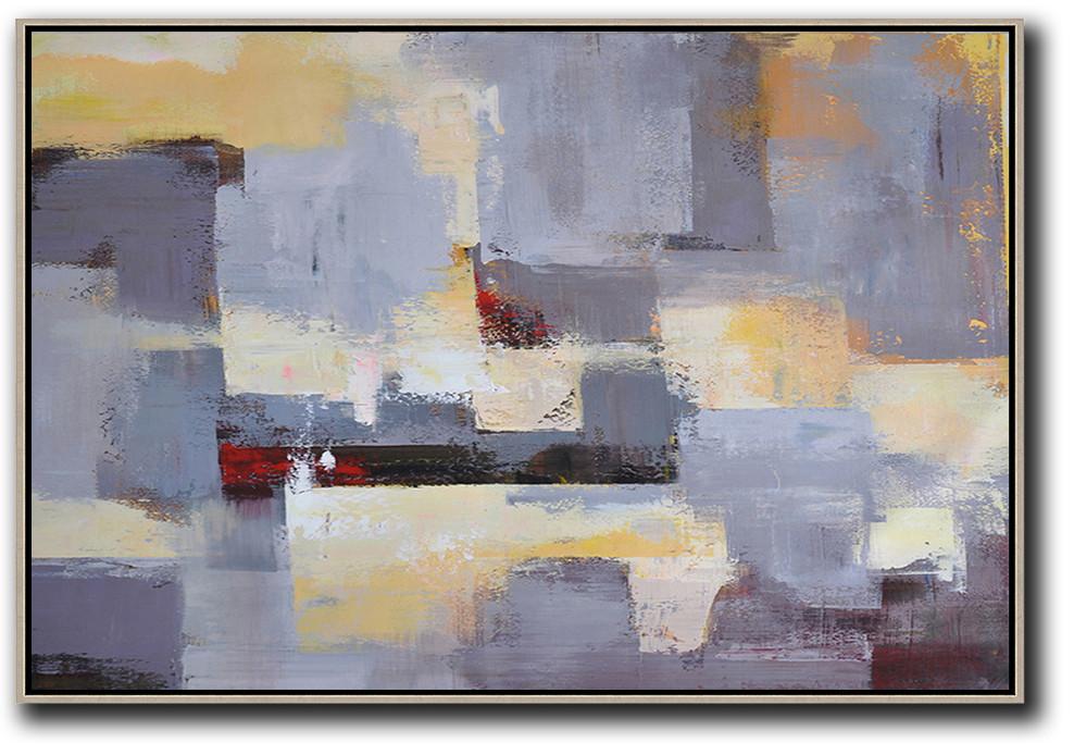 Horizontal Palette Knife Contemporary Art - Contemporary Art Prints Extra Large